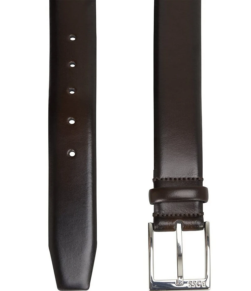 Hugo Boss Elloy Leather Logo Buckle Belt