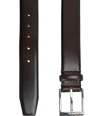 Hugo Boss Elloy Leather Logo Buckle Belt