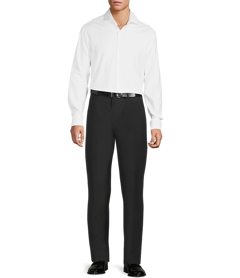 Hugo Boss Genius Slim Fit Pleat Front Solid Dress Pants