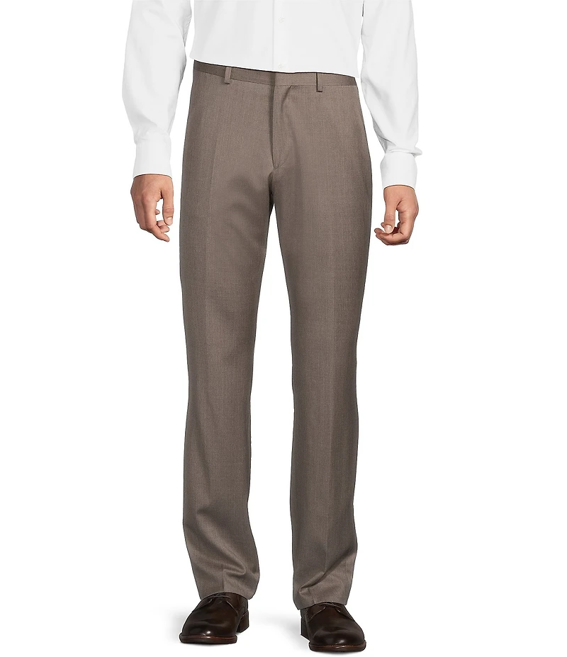 Hugo Boss Genius Slim Fit Pleat Front Solid Dress Pants