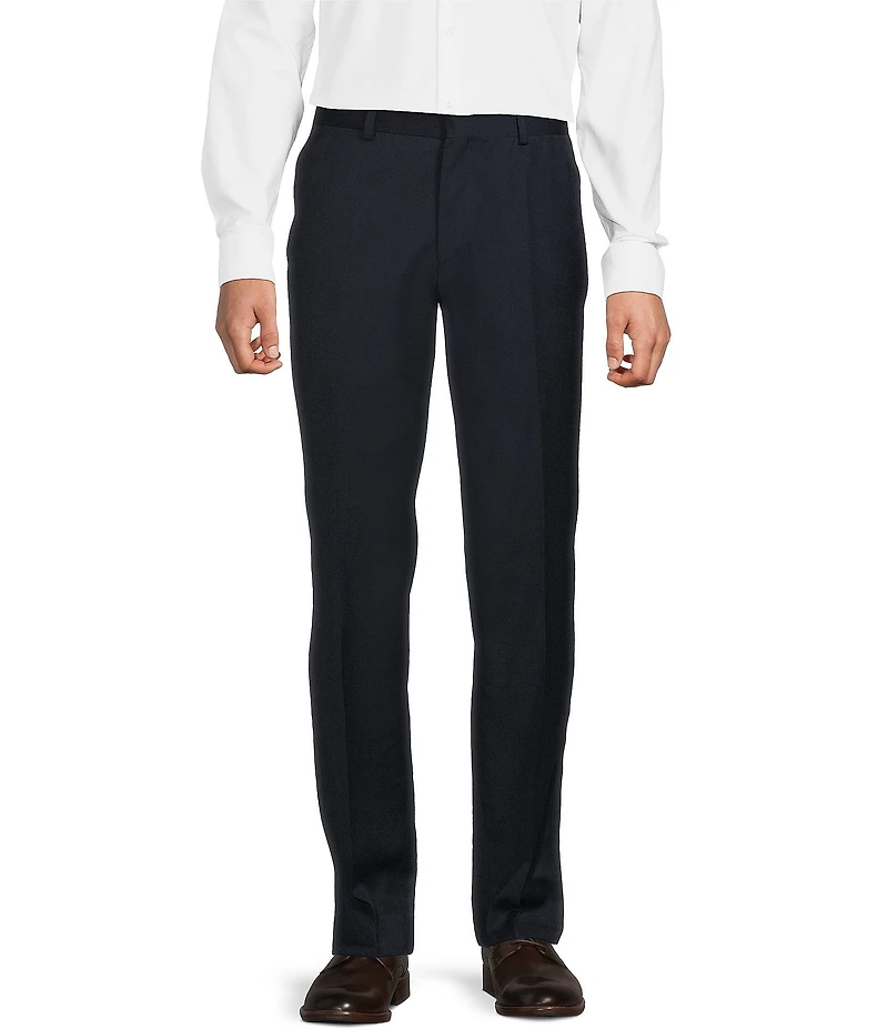 Hugo Boss Genius Slim Fit Pleat Front Solid Dress Pants