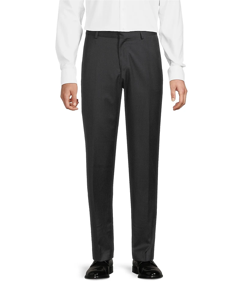 Hugo Boss Genius Slim Fit Pleat Front Solid Dress Pants
