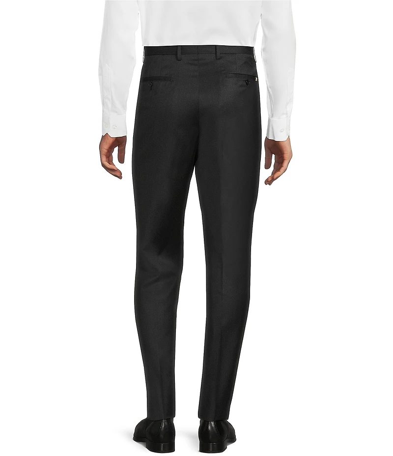Hugo Boss Genius Slim Fit Flat Front Solid Dress Pants