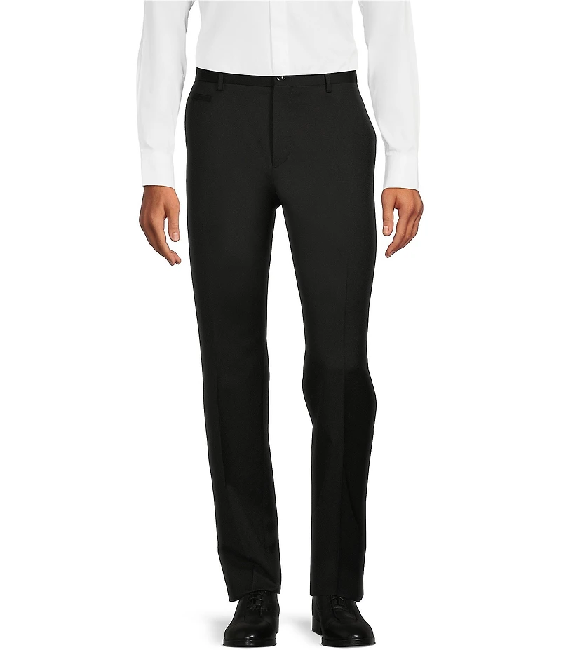 Hugo Boss Genius Slim Fit Flat Front Solid Dress Pants