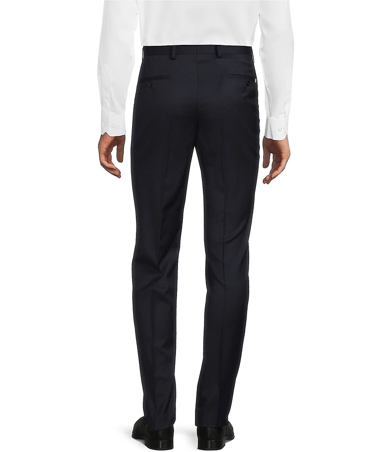 Hugo Boss Genius Slim Fit Flat Front Solid Dress Pants
