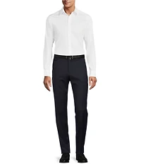 Hugo Boss Genius Slim Fit Flat Front Solid Dress Pants