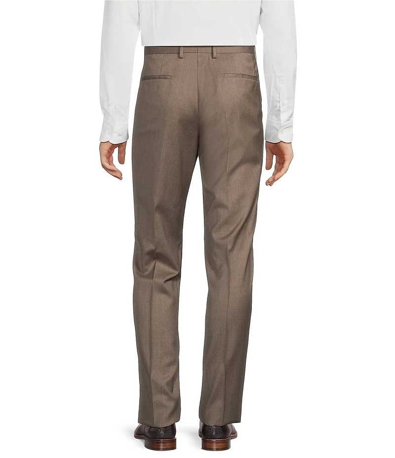 Hugo Boss Genius Slim Fit Flat Front Solid Dress Pants