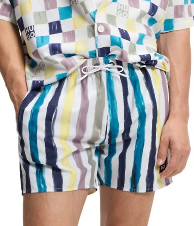 Hugo Boss Hugo Dino Stripe 4.7#double; Inseam Swim Trunks