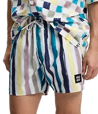 Hugo Boss Hugo Dino Stripe 4.7#double; Inseam Swim Trunks