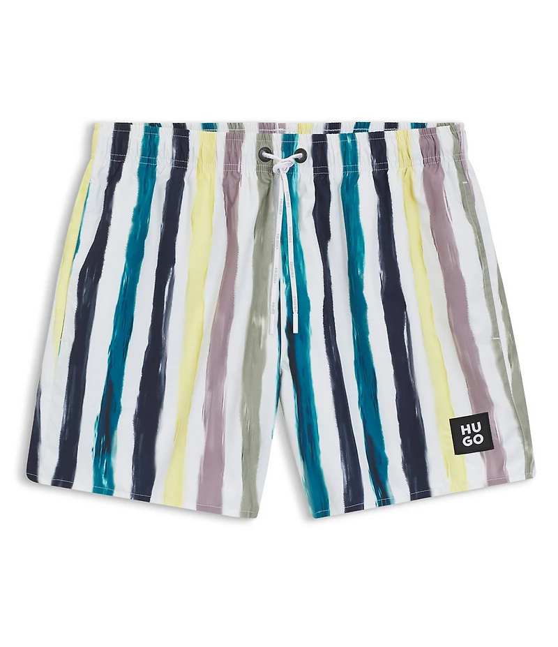 Hugo Boss Hugo Dino Stripe 4.7#double; Inseam Swim Trunks