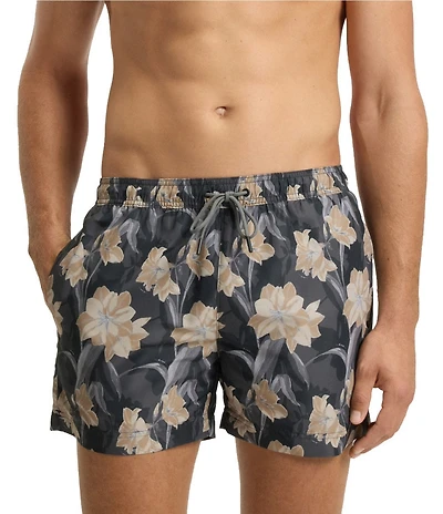 Hugo Boss Iris Print 4.3#double; Inseam Swim Trunks