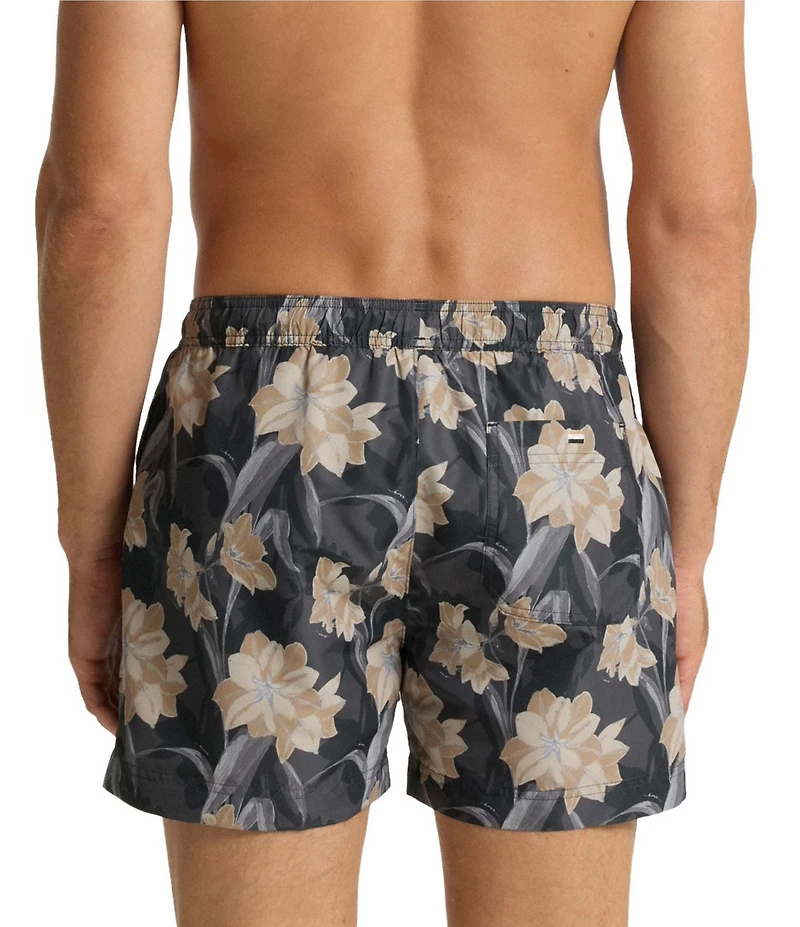 Hugo Boss Iris Print 4.3#double; Inseam Swim Trunks