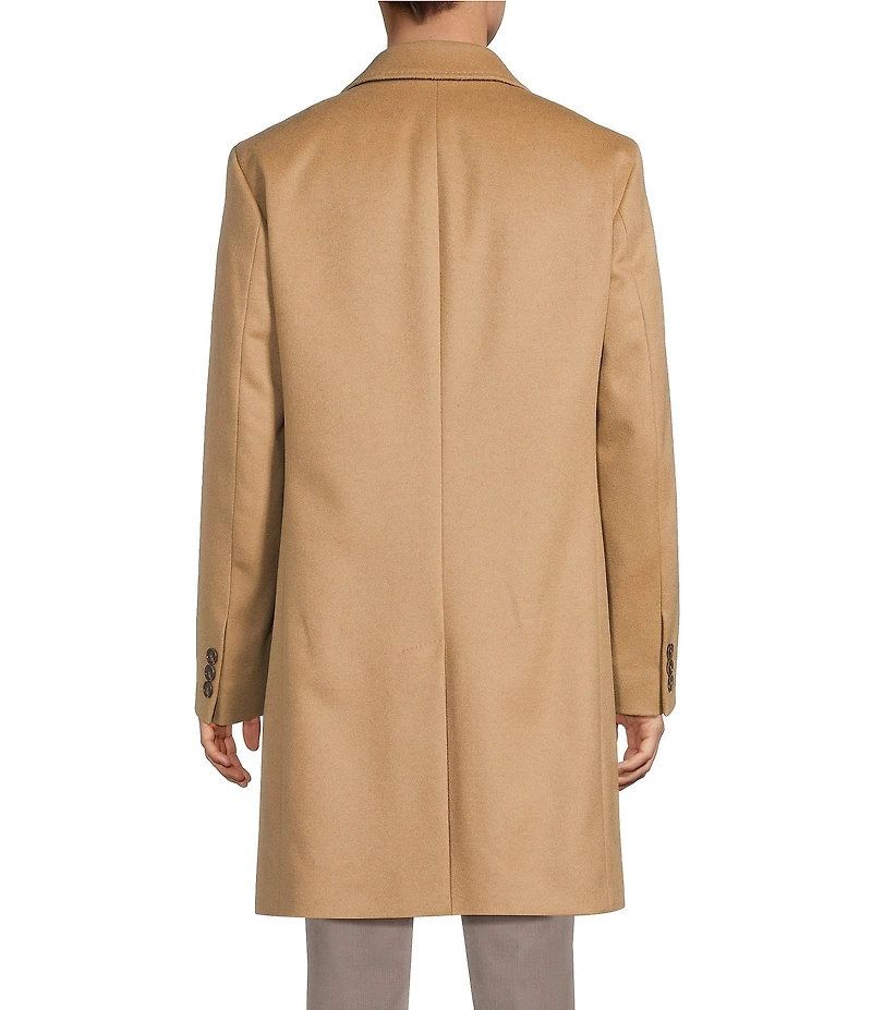 Hugo Boss Long Sleeve Notch Lapel Regular Fit Solid Top Coat