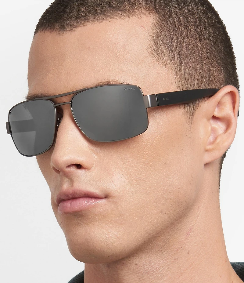 Hugo Boss Men's Boss1761 62mm Polarized Rectangle Sunglasses