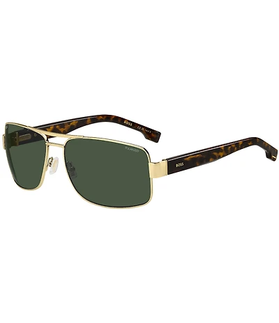 Hugo Boss Men's Boss1761 62mm Polarized Rectangle Sunglasses