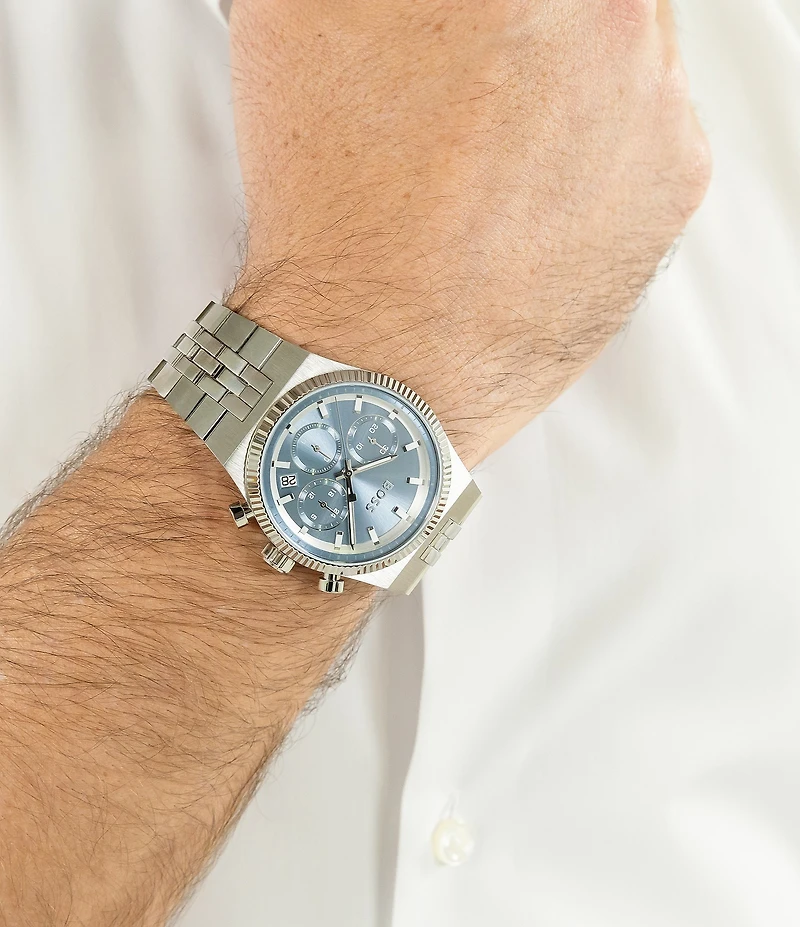 Hugo Boss Men's Candor Prime Quartz Chronograph Stainless Steel Bracelet Watch