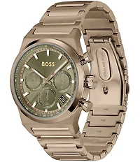 Hugo Boss Men's Candor Quartz Chronograph Champagne Tone Stainless Steel Bracelet Watch
