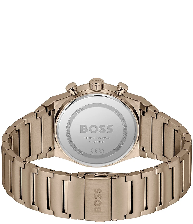Hugo Boss Men's Candor Quartz Chronograph Champagne Tone Stainless Steel Bracelet Watch