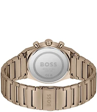 Hugo Boss Men's Candor Quartz Chronograph Champagne Tone Stainless Steel Bracelet Watch