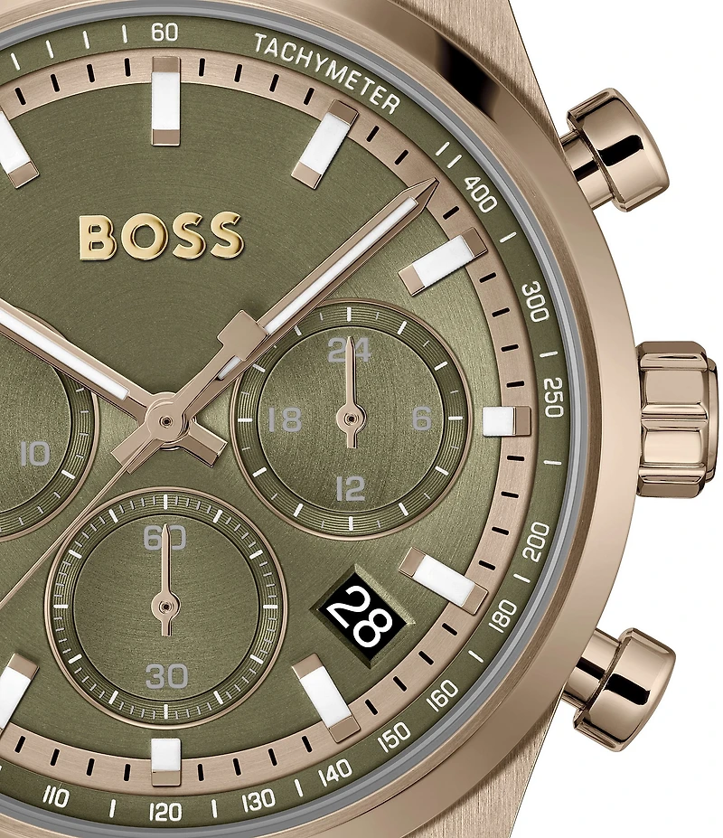 Hugo Boss Men's Candor Quartz Chronograph Champagne Tone Stainless Steel Bracelet Watch