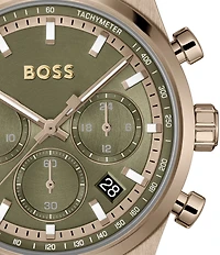 Hugo Boss Men's Candor Quartz Chronograph Champagne Tone Stainless Steel Bracelet Watch