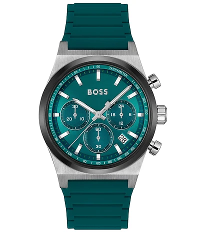 Hugo Boss Men's Candor Quartz Chronograph Silicone Strap Watch