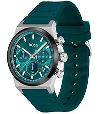 Hugo Boss Men's Candor Quartz Chronograph Silicone Strap Watch