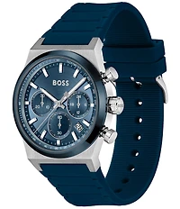 Hugo Boss Men's Candor Quartz Chronograph Silicone Strap Watch