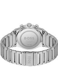Hugo Boss Men's Candor Green Dial Quartz Chronograph Stainless Steel Bracelet Watch