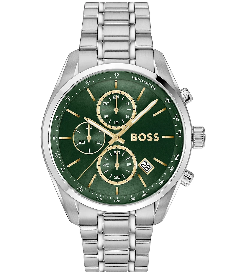 Hugo Boss Men's Grand Prix Quartz Chronograph Stainless Steel Bracelet Watch