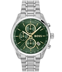Hugo Boss Men's Grand Prix Quartz Chronograph Stainless Steel Bracelet Watch