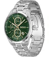 Hugo Boss Men's Grand Prix Quartz Chronograph Stainless Steel Bracelet Watch
