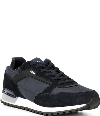 Hugo Boss Men's Parkour Suede Accent Sneakers