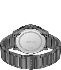 Hugo Boss Men's Peak 2.0 Quartz Chronograph Black Tone Stainless Steel Bracelet Watch