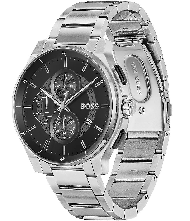 Hugo Boss Men's Peak 2.0 Quartz Chronograph Stainless Steel Bracelet Watch