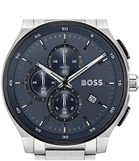 Hugo Boss Men's Peak 2.0 Quartz Chronograph Stainless Steel Navy Blue Dial Bracelet Watch