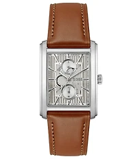 Hugo Boss Men's Principle 30.5mm Multifunction Leather Strap Watch