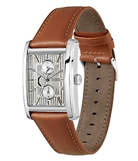 Hugo Boss Men's Principle 30.5mm Multifunction Leather Strap Watch