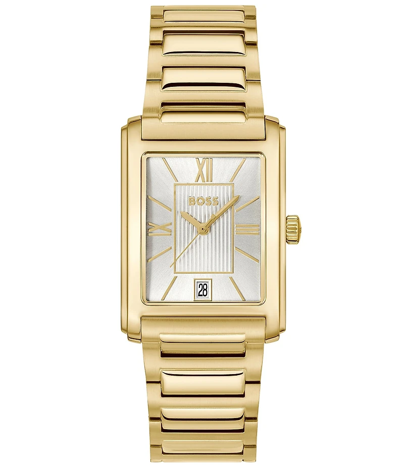 Hugo Boss Men's Principle Dress Quartz Analog Ionic Plated Stainless Steel Bracelet Watch