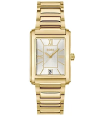 Hugo Boss Men's Principle Dress Quartz Analog Ionic Plated Stainless Steel Bracelet Watch