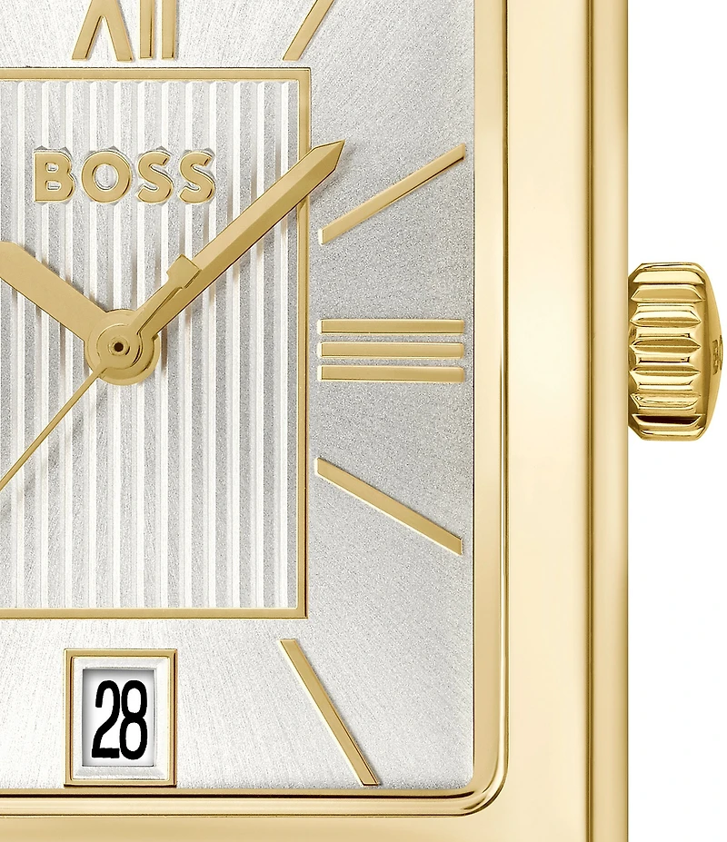 Hugo Boss Men's Principle Dress Quartz Analog Ionic Plated Stainless Steel Bracelet Watch