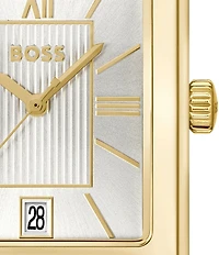 Hugo Boss Men's Principle Dress Quartz Analog Ionic Plated Stainless Steel Bracelet Watch