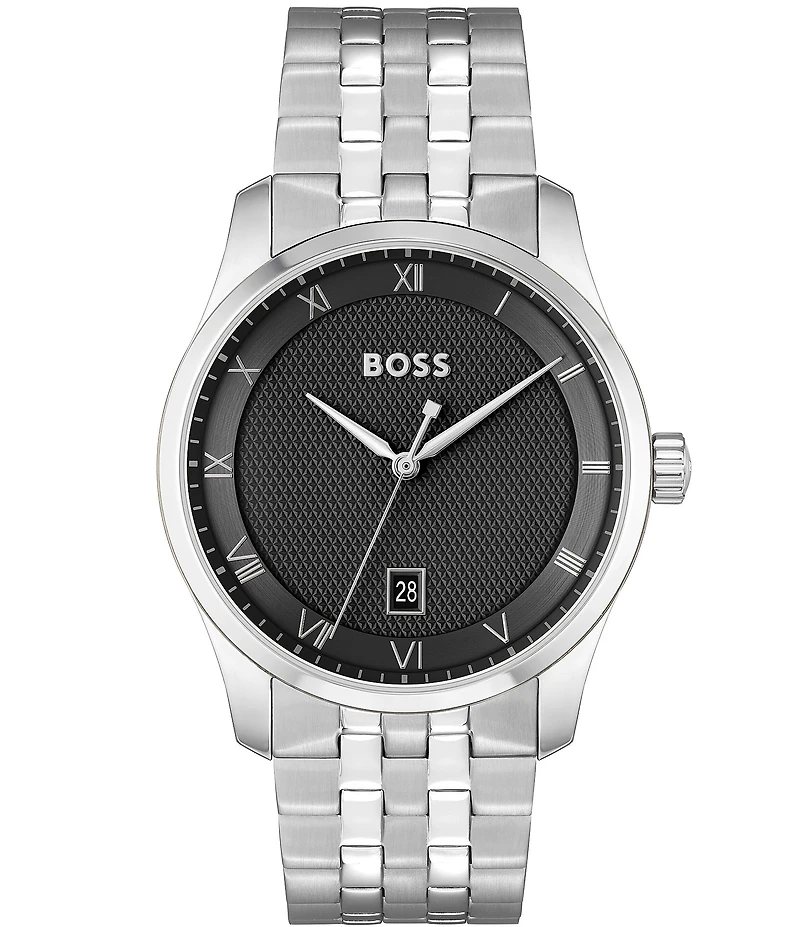 Hugo Boss Men's Principle Quartz Mechanical Automatic Stainless Steel Bracelet Watch