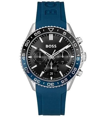 Hugo Boss Men's Runner Quartz Chronograph Silicone Strap Watch