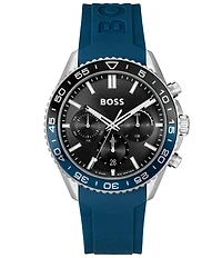 Hugo Boss Men's Runner Quartz Chronograph Silicone Strap Watch