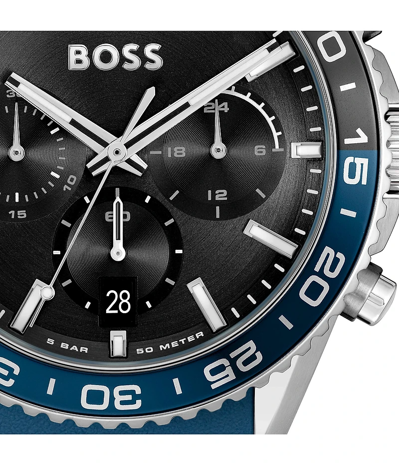 Hugo Boss Men's Runner Quartz Chronograph Silicone Strap Watch