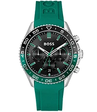Hugo Boss Men's Runner Quartz Chronograph Silicone Strap Watch