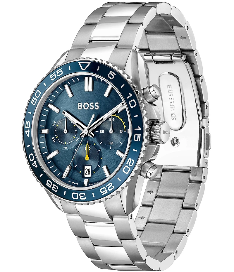 Hugo Boss Men's Runner Quartz Chronograph Stainless Steel Bracelet Watch