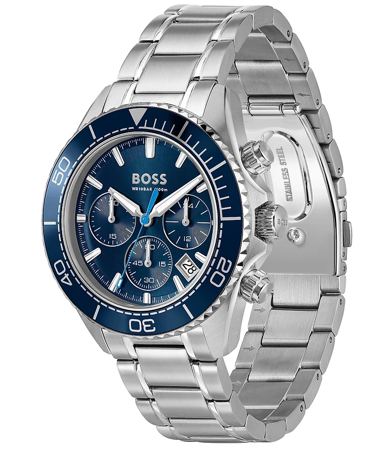 Hugo Boss Men's Sealiner 41mm Quartz Chronograph Stainless Steel Bracelet Watch
