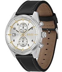 Hugo Boss Men's Skytraveller Chronograph Leather Strap Watch